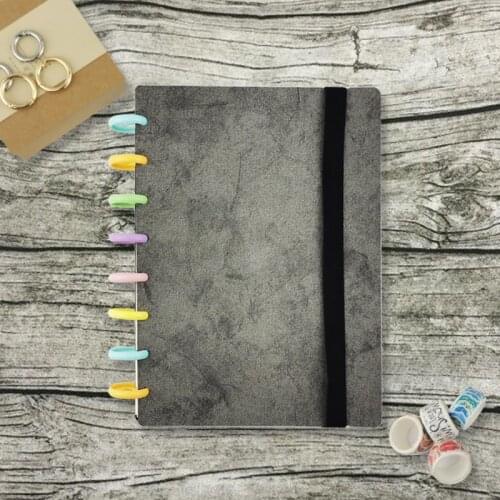 60 Sheets Mushroom Hole Dot Grid Notebook A5 Daily White Paper with Binding Disc Notepad Business Office Daily Work Notepad Gift