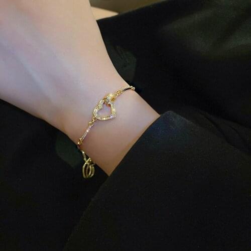 Love Zircon Bracelet Ins Small Fragrance Summer Trendy Temperament Bracelet Luxury Jewelry for Women Gift Charm Bracelets