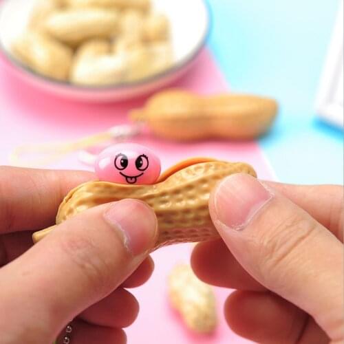 1 Pc Infinite Peanut Edamame Toys Peas Beans Keychain Pops It Fidget Squishy Decompression Squeeze Antistress Popper Toys