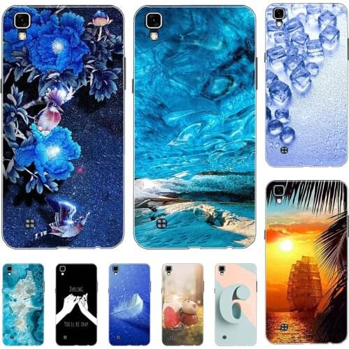 For LG X Power K210 K220 K220ds 5.3" Cover Fashion Cool Cartoon Flower Capa Soft Silicone TPU Case