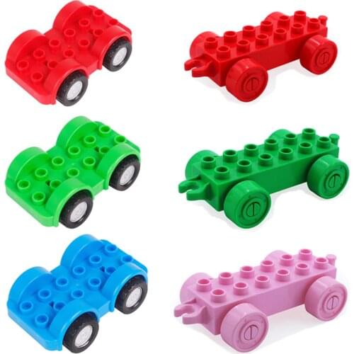 Diy Big Size 2 Type Of Car Base Plate Building Blocks Enlighten Baby Bricks Toys For Children