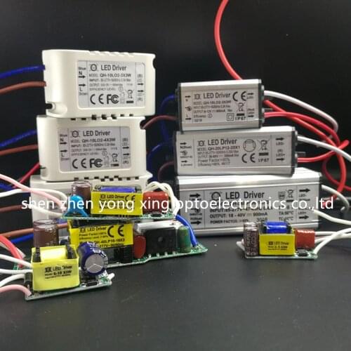 LED Driver Power Supply 1W 3W 5W 10W 20W 30W 36W 50W 100W 300mA 600mA 1 3 5 10 30 50 100 W Watt Lighting Transformers Waterproof