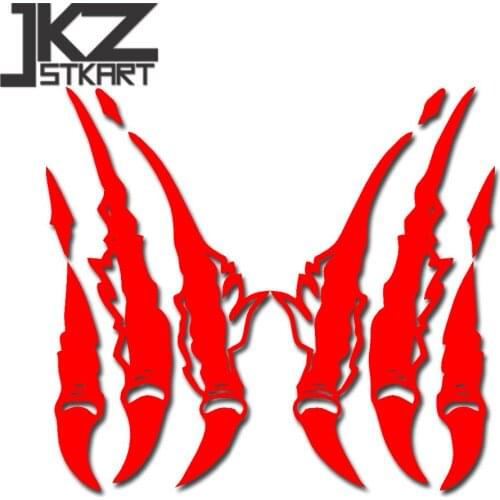 JKZ STKART Vinyl Die Cut Car Sticker Decals A Pair of Monster Tearing Holes 15 x 8 cm for Motor Bike Truck Helmet Stickers