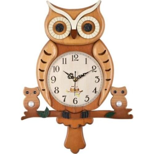 BRITISH JEWELRY WATCHES CREATIVE OWL CLOCK HOME FURNISHING EUROPEAN MODERN DESIGN LIVING ROOM HANGING WALL DECOR PENDANT