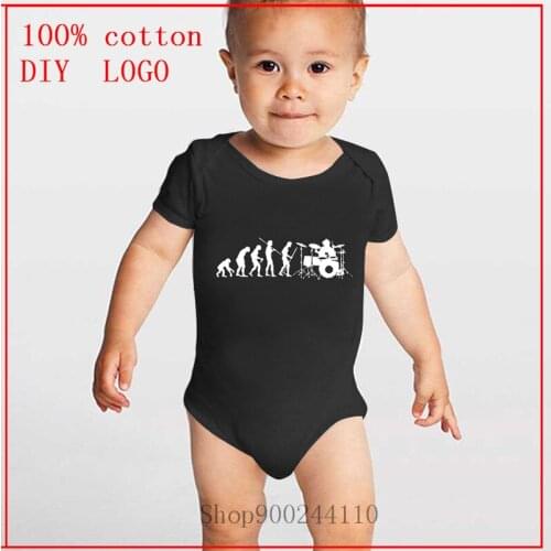 Summer Drummer Evolution printing Baby Bodysuits Newborn Baby Clothing New Fashion Boys Girls Clothes 100% Cotton Short Sleeve