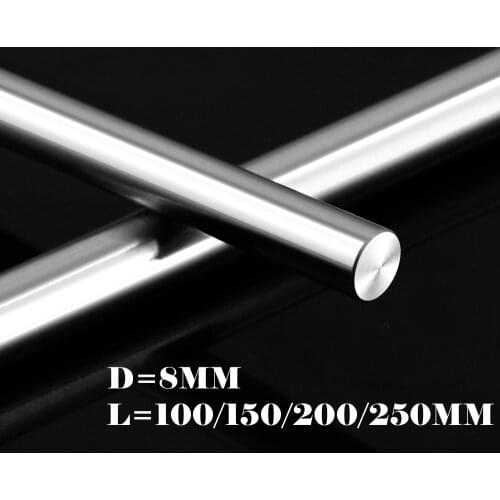 Linear shaft Rail 8mm 8x100 8x150 8x200 8x250mm Optical Axis Chrome stainless Steel Smooth Linear Rods axis 3d printer cnc part