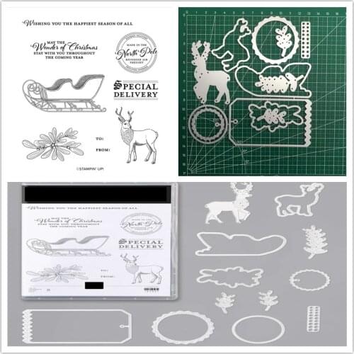 ELK Metal Cutting Dies and Stamps for Scrapbooking Christmas Craft Stencil Album Paper Make Template Design New Arrival 2021