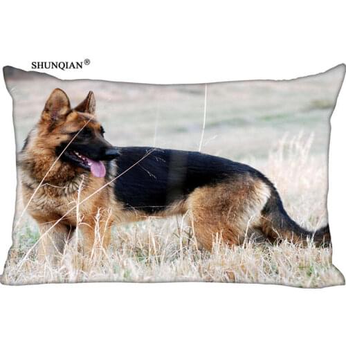 New German Shepherd Dog Pillow Case Custom Wedding Pillowcase Cover Cases Gift Zippered Rectangle Pillow Case