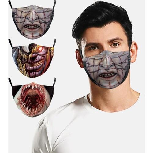New Horror Fashion Movie Series Mouth Masks Halloween Cospaly Womens Face-Protection Street Sports Breathable Adult Party Mask