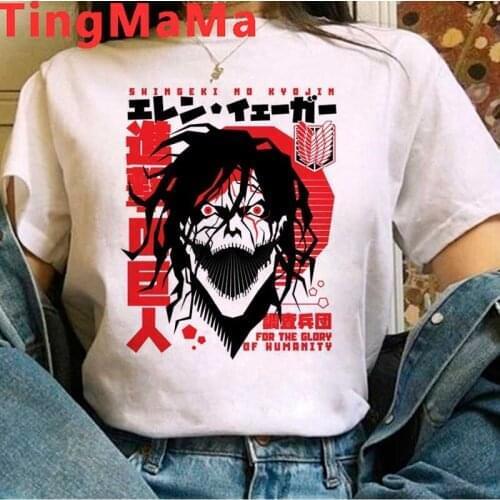 Attack on Titan Titans Attack summer top tshirt male plus size couple white t shirt t shirt t-shirt couple clothes tumblr