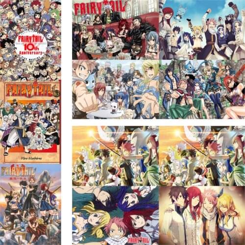Fairy tail posters wall stickers glossy paper prints home decoration freeshipping