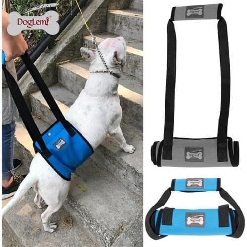 Dog Adjustable Lift Harness For Back Legs Pet Support Sling Help Weak Legs Stand Up Pet Dogs Aid Assist Tool Black Blue