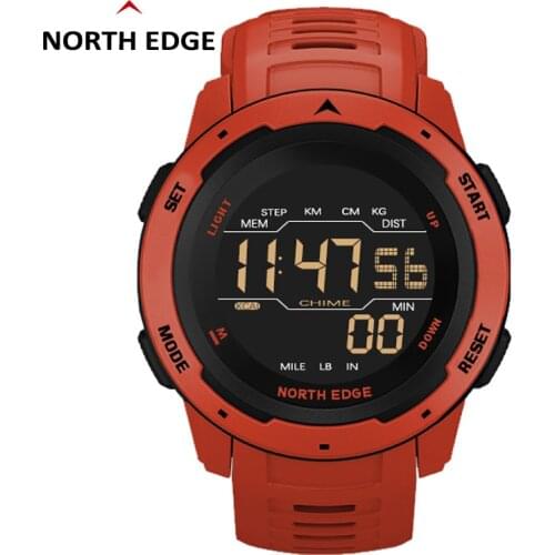 NORTH EDGE Smart Watch Men Digital Sports Watches 2020 Waterproof 50M Dual Time Pedometer Military Alarm Clock Smart Watch Mens