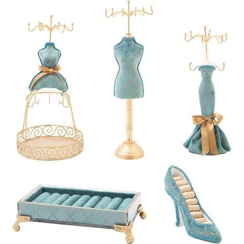 Resin Mannequin Jewelry Display Rack Stand for Earrings Bracelet Necklace Organizer Holder