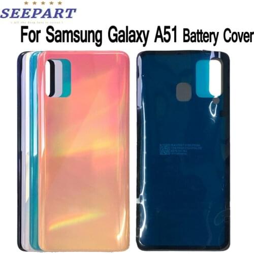 For Samsung Galaxy A51 Back Battery Cover Door Rear Glass Housing Case 6.5"For Samsung A515F Battery Cover A51 Housing