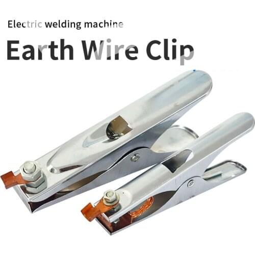 Electric Welding Machine Parts Earth Wire Clip 300A+500A 2pcs Set Copper Taping Welding Clip Elecrode Holders Ground Clamp