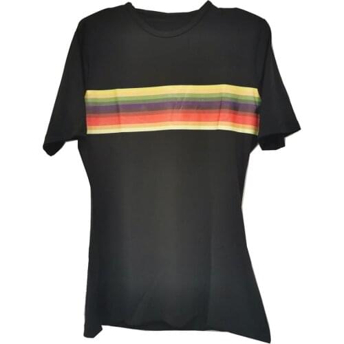 2021 13th Doctor T-Shirt Rainbow Striped Navy Tee Women Tops Cosplay Costume
