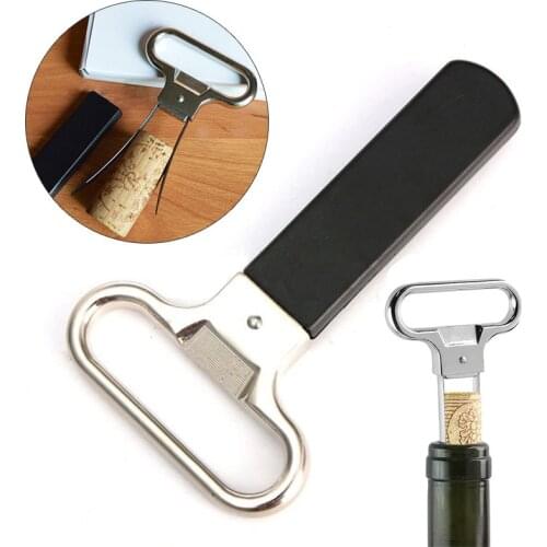 1pc Professional Wine Opener Metal Two-prong Cork Puller Old Red Wine Champagne Opener Wine Cork Puller for Home Hotel Bar Tools