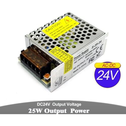 24 Volt Power Supply DC24V 25W LED Driver Adapter Switching Power SourceTransformer 100-240V AC-DC SMPS For Strip Light CCTV