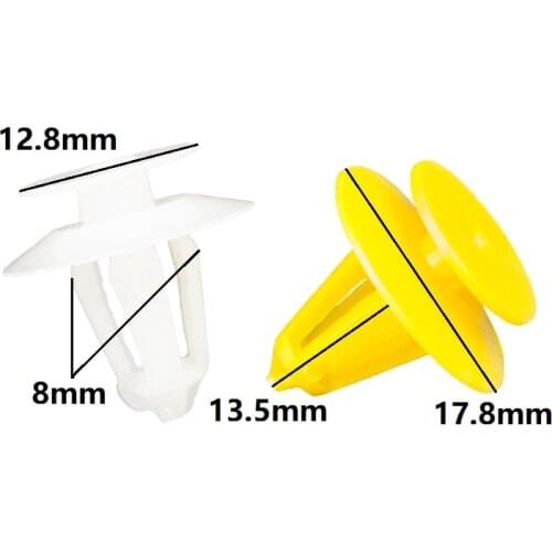 30 Pieces White Yellow Plastic Door Trim Panel Clip Fasteners Retainer Fixed For BMW Mercedes-Benz Car Body Styles