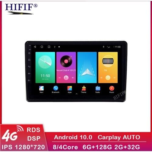 Android 10.0 car radio GPS navigation WiFi CarPlay multimedia player for Audi A4 B6 2000-2009 S4 RS4 DSP RDS IPS NO DVD 2din