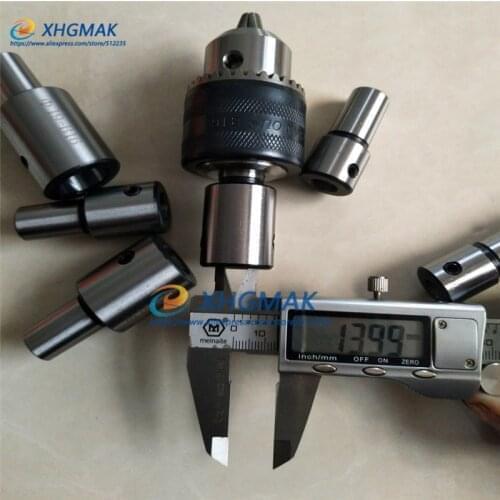 B16+13mm drill chuck arbor B16 adapter motor shaft connecting rod with inner hole 8mm 9 10 11 12mm 13 14 15 16 17 18 19 20mm