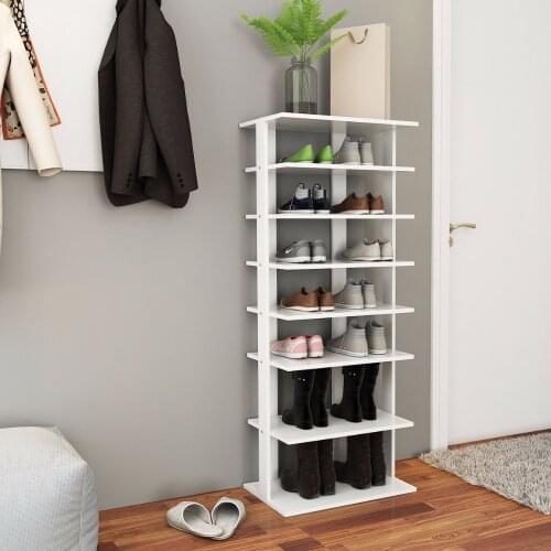 Giantex Wooden Shoes Storage Stand 7 Tiers Big Shoe Rack Organizer Multi-Shoe Rack New Home Furniture HW57381