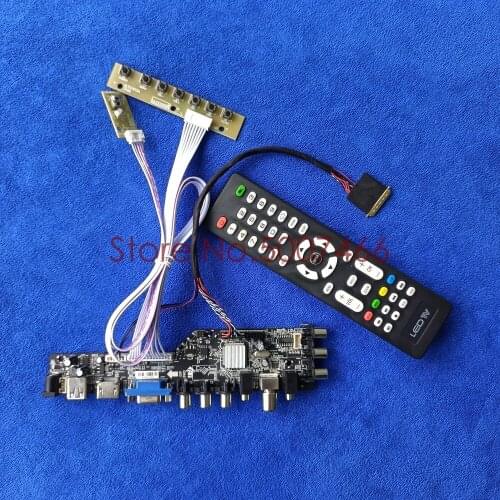 For N140B6-L01/L02/L03/L04/L05/L06/L07 panel LVDS 40-Pin DVB digital 1366*768 VGA USB AV TV 3663 LCD Controller board Kit