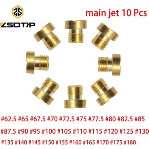 ZSDTRP Carburetor Main Jet Kit Set For VM11-22 Carburetor Motorcycle 10pcs 5mm Carb Large Round Main Jets #62.5-#180