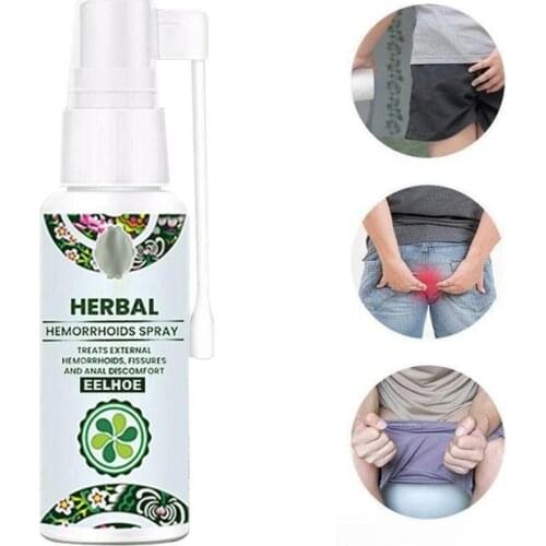 Chinese Patch Health Care 100％ Traditional Plant Herbal Spray Powerful Hemorrhoids Treatment Spray Relieve Anal Pain