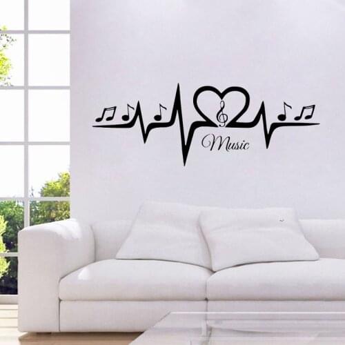 Creative Note Music Wall Stickers Home Decor Kids Children Room Decoration Nursery Wall Decals Vinyl Art Murals Wallpaper Poster