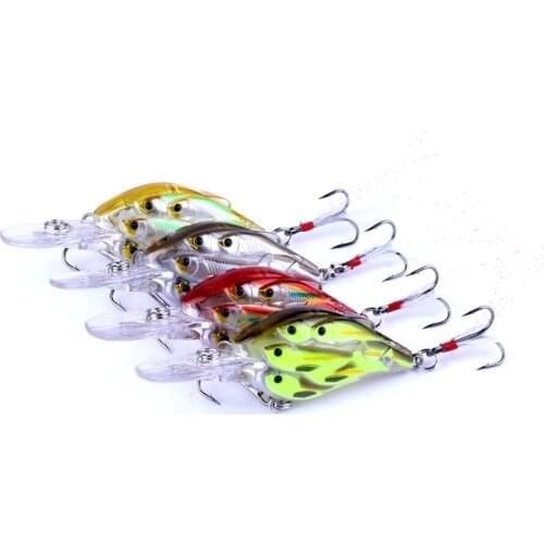HOT! Crankbait 1 PCS Fishing lure Artificial Bait Hand Plastic 7.5cm 9g 9 Color 3D Eyes 6# Tirple Hook Fishing Tackle