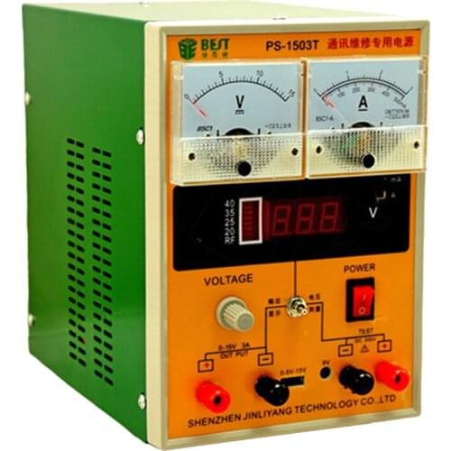 BEST 1503T 15V3A Mobile Phone DC Regulated Power Supply Repair Pointer Table LED Digital Display GSM Signal Detection Function