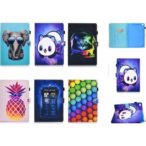 Fashion Smart Case For Apple iPad 6 air 2 iPad 9.7 2017 2018 Case cute Cartoon Tablet PU Leather Cover Flip Stand Coque Para