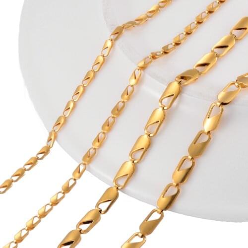 New Product Stainless Steel Gold Necklace Personality Shape Fashion High Quality Jewelry For Men And Women