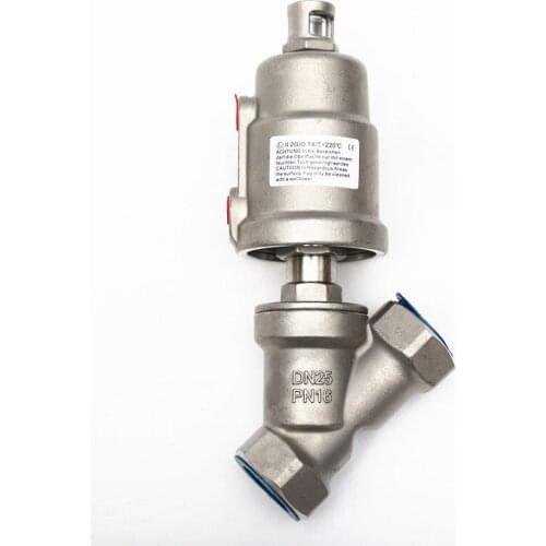 1inch Stainless Steel Pneumatic Seat Valve 16bar for Steam Gas Oil Normally Closed