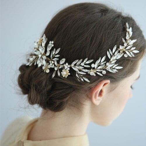 Rhinestone Flower Bridal Headband Tiara Clip Headband Women Wedding Hair Accessories Hairclip Headband Hair Ornaments Headpiece