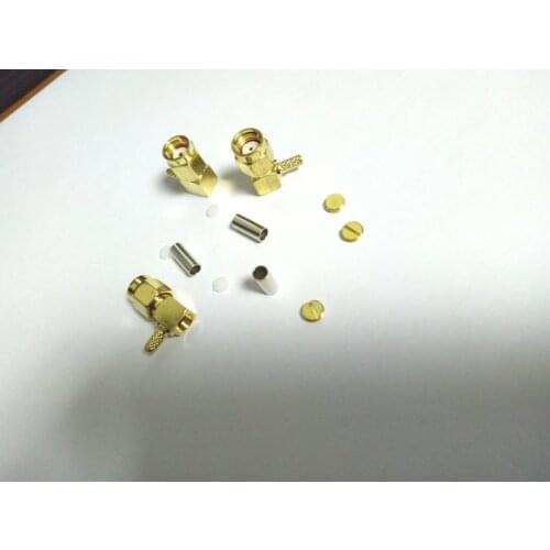 1000pcs lot RF RP-SMA Right Angle Connector Male Plug For LMR100 RG316 RG174 Wholesale Wire Selling