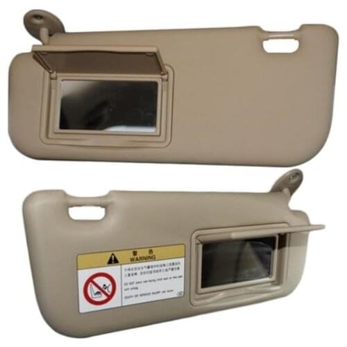 Gray Beige sun visor with make-up mirror for Toyota Corolla 2014-2017 Car accessories Sunvisor