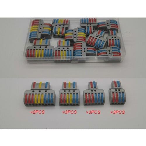 Mixed Boxed fast wire Connector DIY212/213/214/215/218/222 SPL-2 3 Compact Wiring Connector Conductor Terminal Block connector