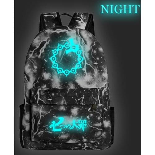 Anime The Seven Deadly Sins Luminous Backpack Students Boys Girls Bags Fashion New Pattern Schoolbag Teens Daily Backpack