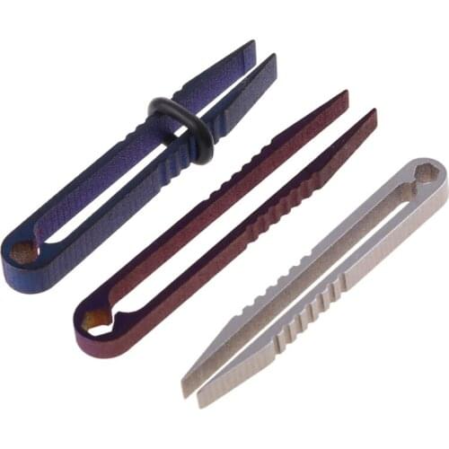 Titanium Tweezer TC4 Ti EDC Gear Clamp Pick Up Clamping Gadget Pocket Multipurpose Travel Clip Mini Tool Camp Hike Outdoor