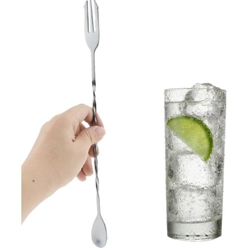 Explosion models 304 stainless steel bar spoons Bartenders Bar spoons Cocktails spoons Milk tea double-headed stir bars Wines