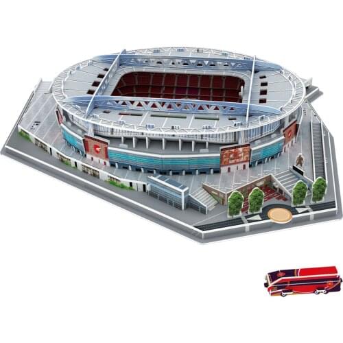 138pcs 3D Puzzle Jigsaw Stadium Puzzle Learning Toys Simulated Stadium Model for Kids Hands-on and Critical Thinking Ability