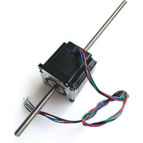 57mm Through Screw Step Motor Nema23 57BYG56 1.26N.m Perforation Linear Stepping Motor with Tr8*8(P2)*150mm shaft