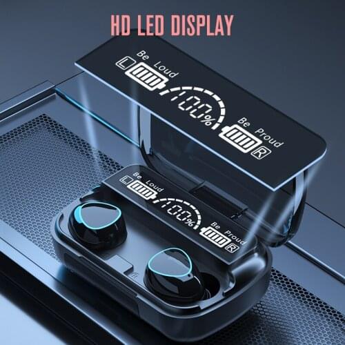 Wireless Headphones M10 Bluetooth Earphones BlueTronix Waterproof with Power Bank 3D Touch Control Headsets for Smartphone