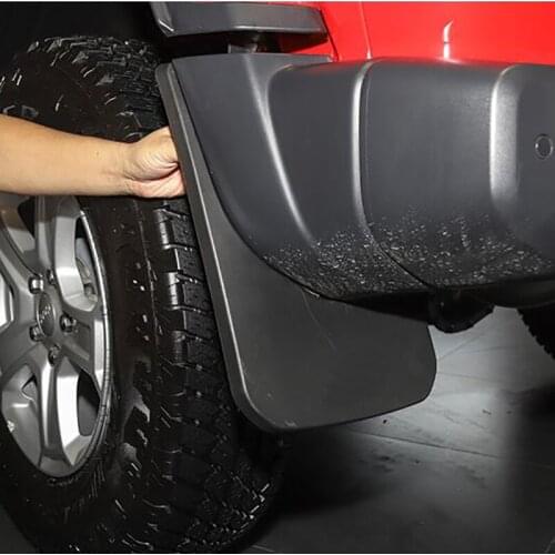 For Jeep Wrangler JL 2018 2019 Car Black Car Front Rear Mud Guard Fender Flap Splash Mudflaps Mudguard Trim 4pcs/set