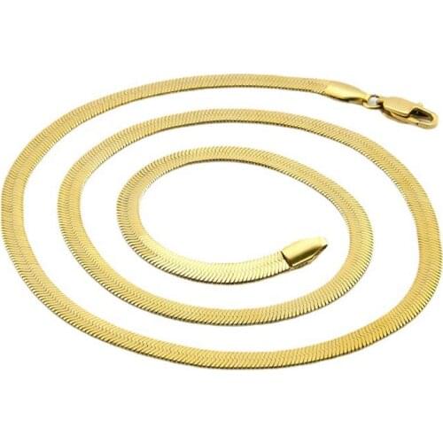 316L Stainless Steel Herringbone Chains Necklace Hip Hop Bling T-show Fish Snake Men Fishbone Rapper NightClub DJ Jewelry