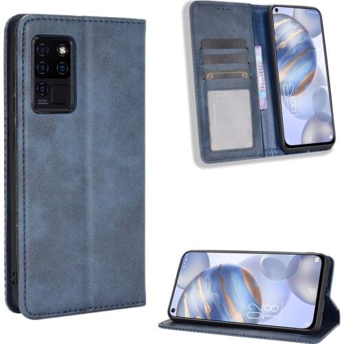 Oukitel C21 Pro Case OukitelC21 C 21 Wallet Flip Style Vintage Imprint Leather Phone Back Cover For Oukitel C21 With Photo Frame