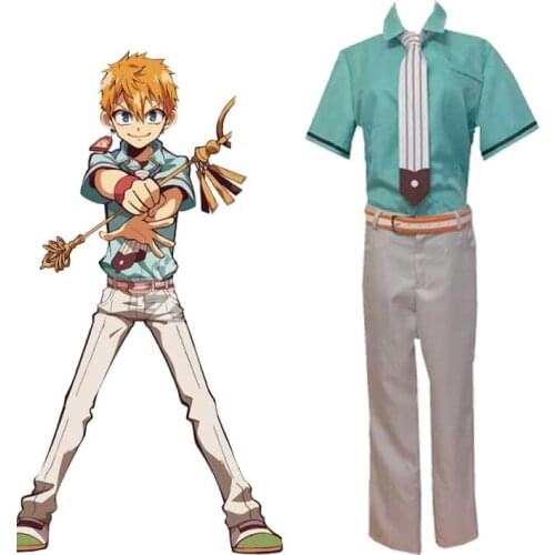 Costumebuy Toilet-Bound Jibaku Shounen Hanako-kun Minamoto Kou Cosplay Costume Halloween Carnival Party Uniform Suit